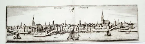 Emmerich  Niederrhein Rhein echter alter  Merian Kupferstich 1647
