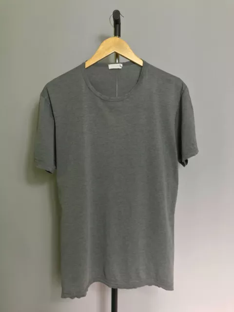 Sunspel t-shirt mens cotton gray Sz L