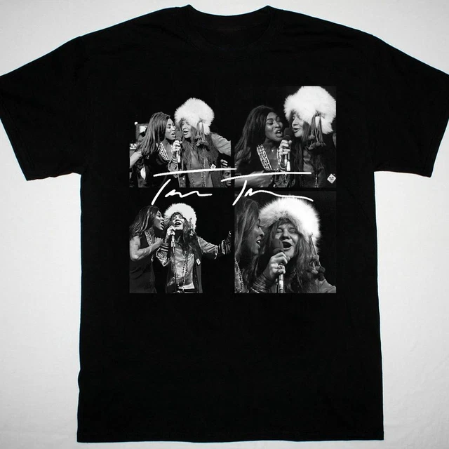 in memory of Janis Joplin Tina Turner signed T-shirt Black Tee S-5Xl 2F720 in memory of Janis Joplin Tina Turner signed T-shirt Black Tee S-5Xl 2F720