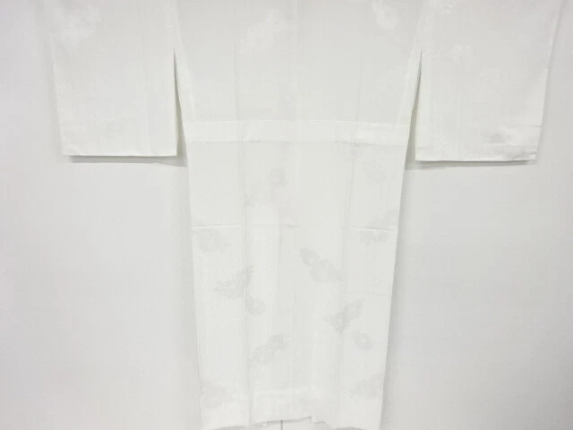 6564028: Japanese Kimono / Vintage Unused Hitoe Juban / Woven Kiku