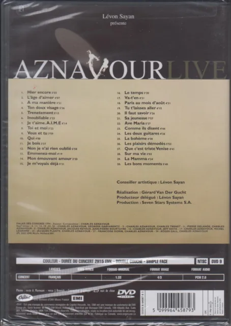 Aznavour - Live - Palais des Congres 1994  ( DVD/NEU/OVP in Folie )