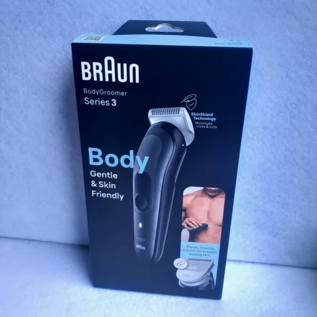 Braun Body Groomer 3 Trimmer Serie 3 Ganzkörperpflege Brandneu In Verpackung Versiegelt Kostenloser P&P