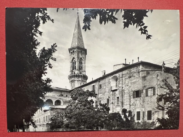 Cartolina - Perugia - La Chiesa di San Pietro - Il Campanile Ottagonale 1955 ca.