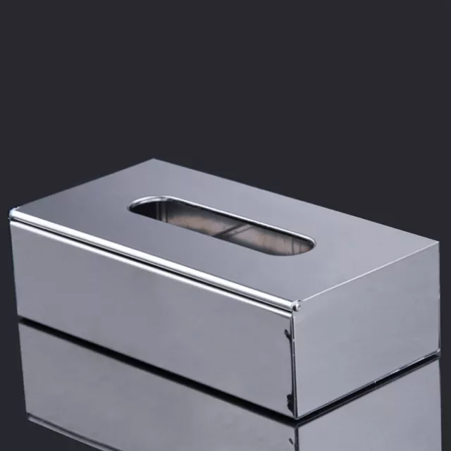 Stainless Steel Tissue Box Toilet Paper Cover Case Napkin Holder Home Car Useful 3