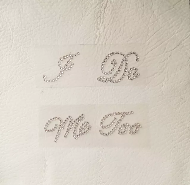 I Do or Me Too Crystal Clear Diamante Rhinestone Wedding Shoe Stickers