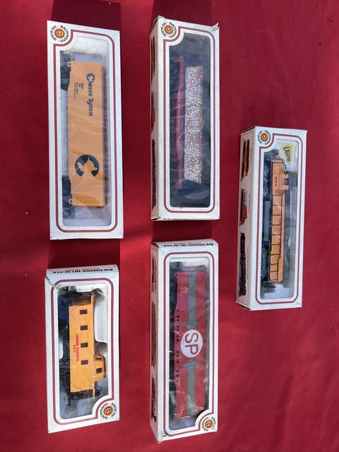 HO SCALE Bachmann Diesel Union Pacific Lighted SP Wagon Vintage Train Lot Of 5