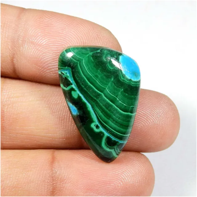 Naturel Vert Bleu Malachite Chrysocolla Cabochon 27x17 MM Desseré Gemme #9092