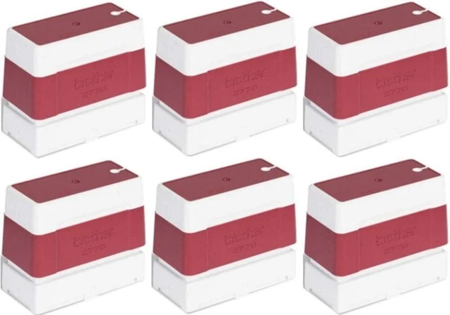 Brother PR2770R6P Self-Inking Stamps For SC-2000 and SC-2000USB, 6 Pack - Red