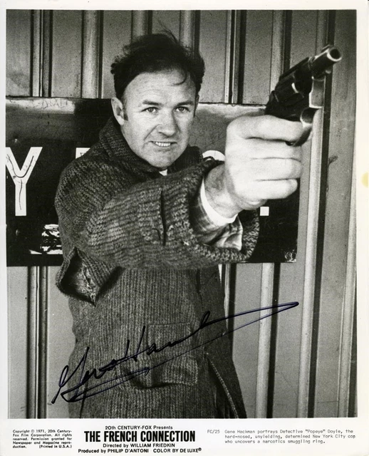 Gene Hackman French Connection Autographed Signed 8x10 Photo Authentic JSA COA
