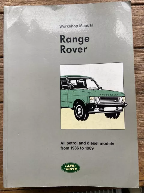 Range Rover Manuale Officina Tutti i Modelli Servizio Riparazione 1986 89 TERRA BENZINA DIESEL