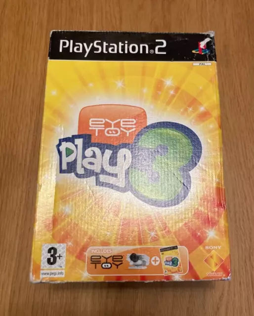 Eye Toy Play 3 completo di manuale con fotocamera argento funzionante PlayStation 2