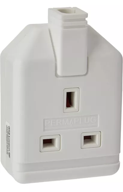 Masterplug Permaplug Heavy Duty Tough 13Amp White 1 Gang/Way Trailing 13A Socket