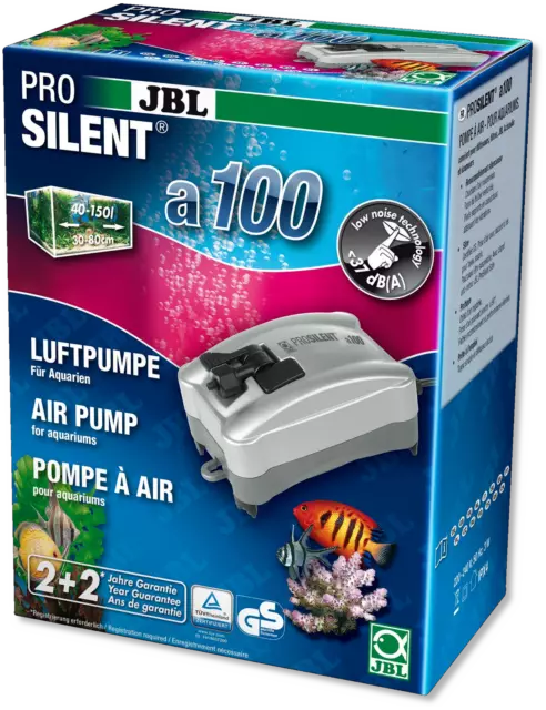 JBL PROSILENT a100 Luftpumpe für Süß- und Meerwasser-Aquarien von 40 - 150 l