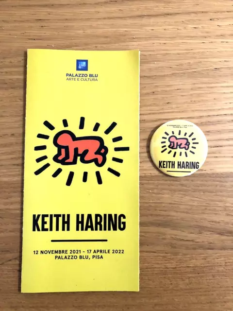 KEITH HARING - Exhibition Mostra Pisa 2022 + Radiant Baby Button 50mm POP Icons