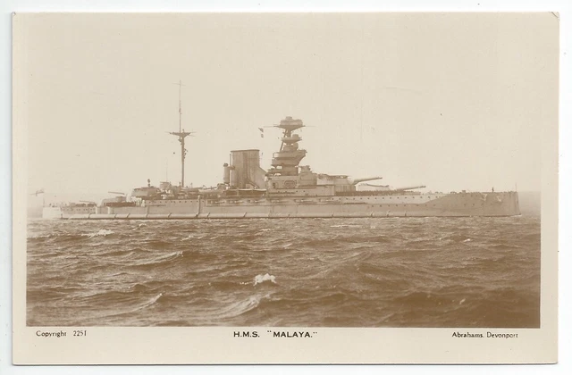 Elizabeth Class Roper HMS MALAYA QUEEN Elizabeth Class Schlachtschiff Royal Navy unbenutzt RP ...