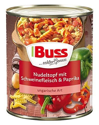Pentola per pasta bus peperoni maiale lattine tipo ungherese 5x 800 g NUOVO MHD 2/26