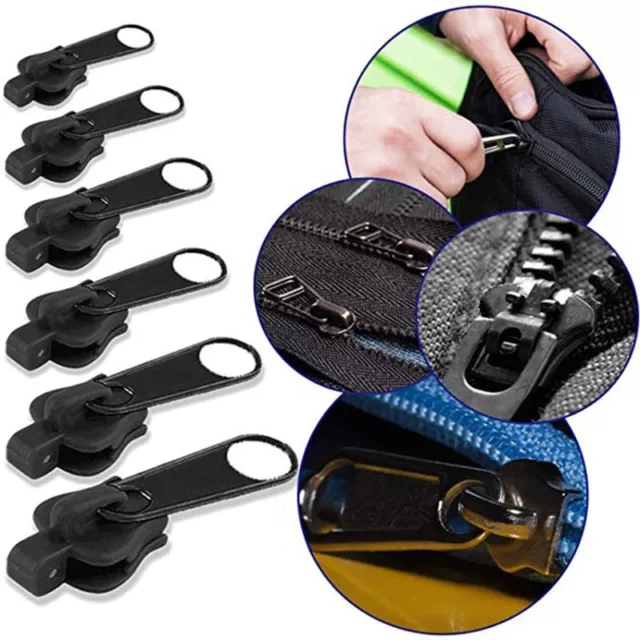 6 Stück ZipperFix Easy Reparatur Set Zipper Reißverschluss Universal 3 Größen