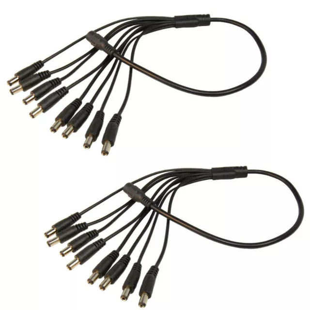 2x HQRP Adaptador de CA Fuente de alimentación 1 Si 8 puertos Cable...