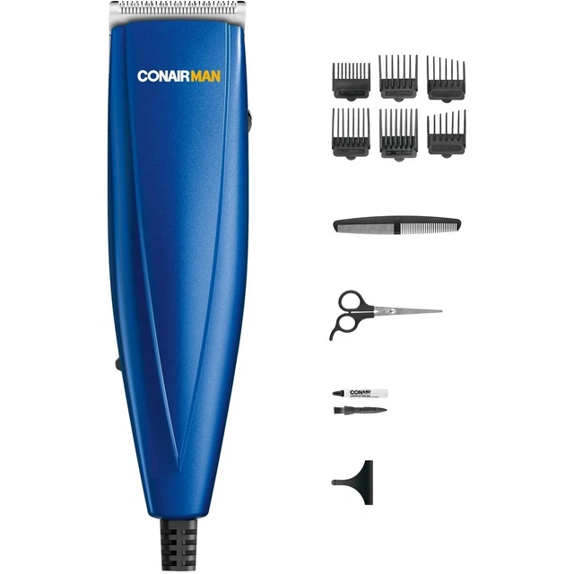 Kit de corte de pelo casero de corte simple Conair Man 12 piezas totalmente nuevo