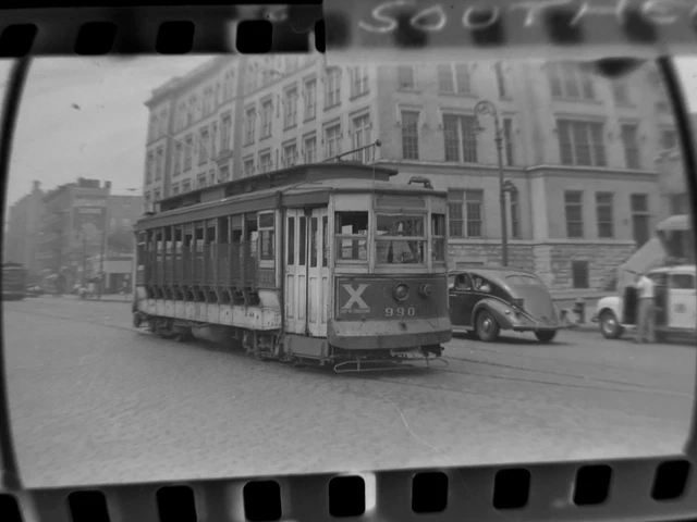 Great ORIG 1946 TARS Subway New York City NYC Trolley Film Photo Negative Bronx