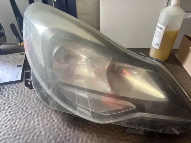 2013 Opel Vauxhall Corsa Front Right Driver Side Headlight Rhd Oem 13385435