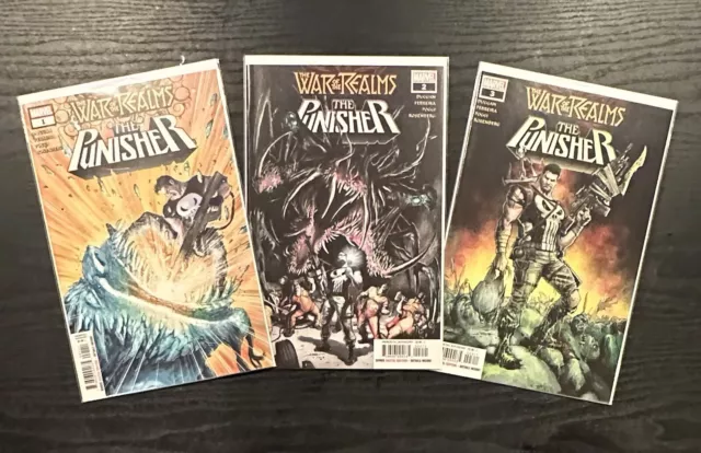 Marvel Comics: War Of Realms- Punisher Vol. 1 (2019) #1-3 Complete Set