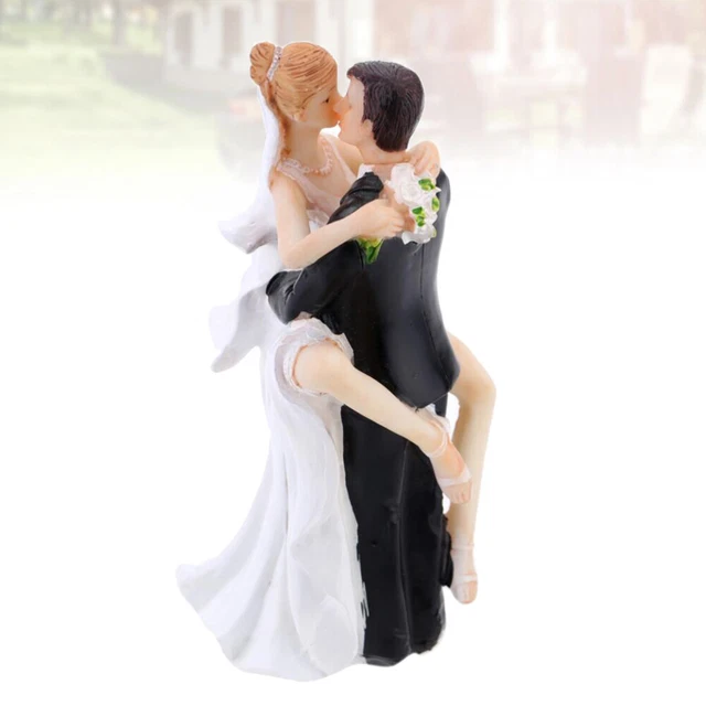 Statuina Topper per Torta Matrimonio Mani in alto! in Resina