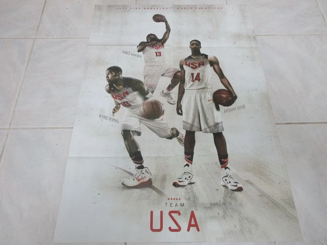 BASKET NBA POSTER 35 HARDEN IRVING DAVIS TEAM USA au dos PUB NIKE