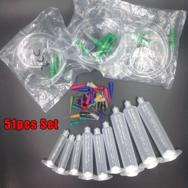 Easy to Use Liquid Dispenser with 18 Needle Tips and 9 Syringe Barrels