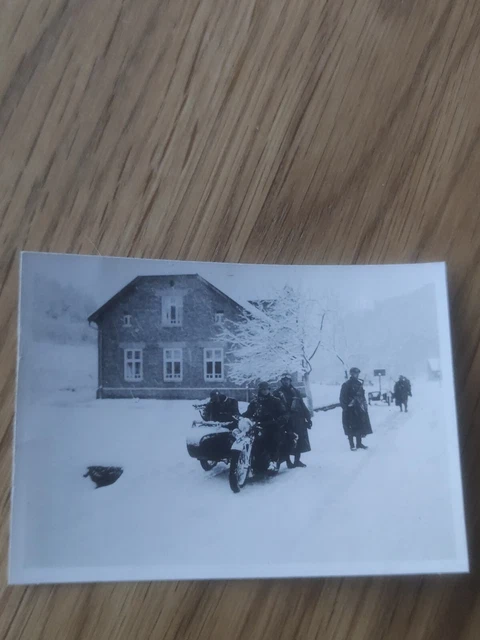 Wk2 foto wehrmacht Soldat Motorrad Krad Kradmelder Front