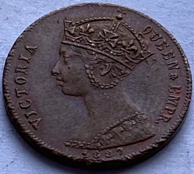 Jubilee Model Half Farthing Coin 1887 Queen Victoria / Higher Grade / #90