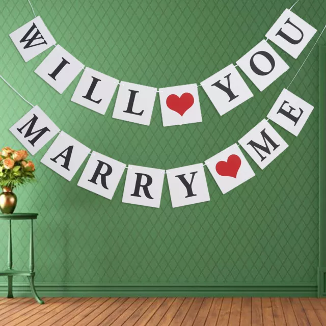 3 M Will You Marry Me Garland Wedding Propose Banner Letter Props