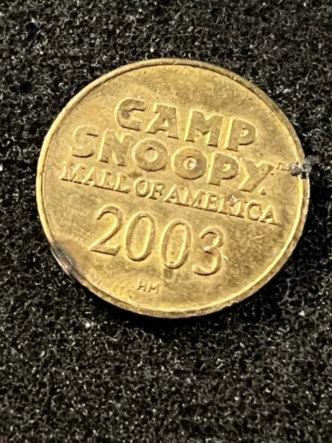 Camp Snoopy 2003 Mall of America Collectible Coin Token Metropolitan Home Plate