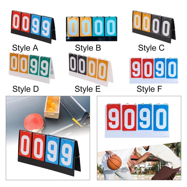 Tableau De Score 6 Chiffres NAJILI – Flip Portable Pour Volley, Badminton, Tennis De Table, Foot – Intérieur/Extérieur
