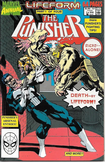 The Punisher Comic Book Volume 2 Annual #3 Marvel Comics 1990 VERY FN/NEAR MINT