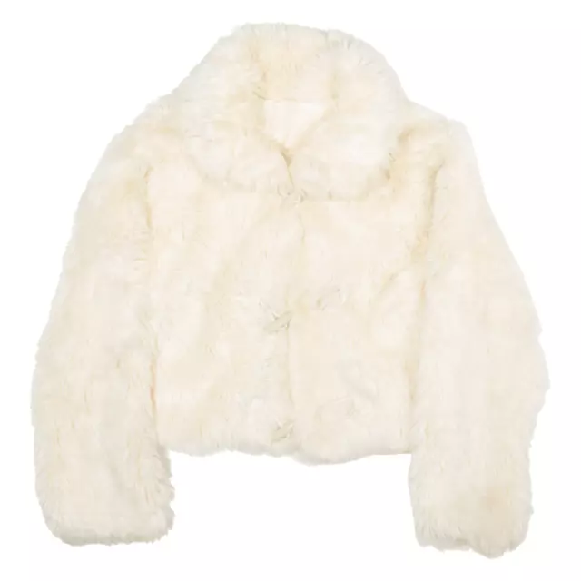 Faux Fur Womens Jacket Cream 2XL