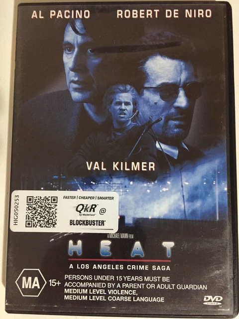 Heat - DVD R4 2000 - Al Pacino - Robert De Niro -  Val Kilmer - MA15+