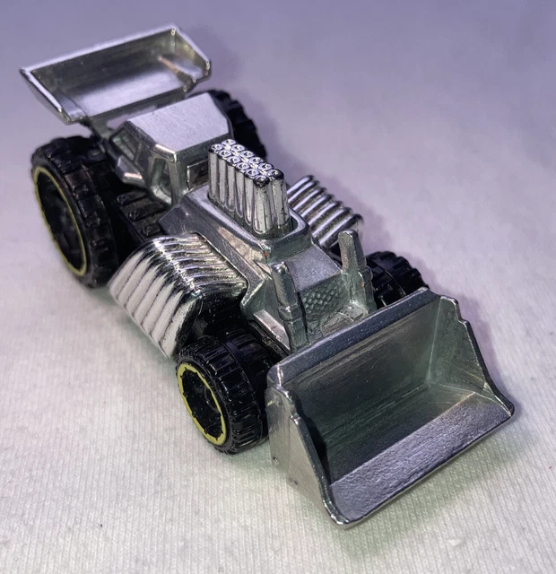 HOT WHEELS JCB Cat Custom Polished Bare Metal Speed Dozer Front