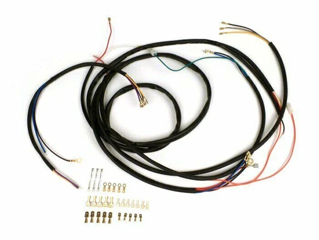 VESPA 12V CONVERSION wiring loom for Large Frame Smallframe 50 -125 VBA