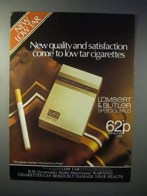 1980 Lambert & Butler Special Mild Cigarette Ad - Satisfaction