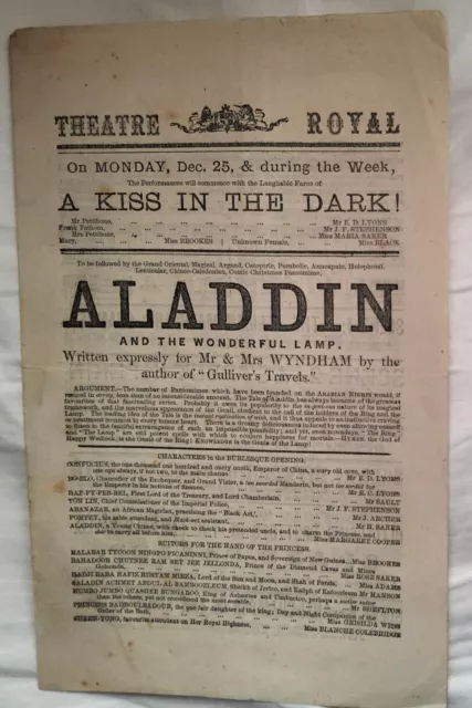 1871 pantomime Aladdin & The Wonderful Lamp Theatre Royal Drury Lane London
