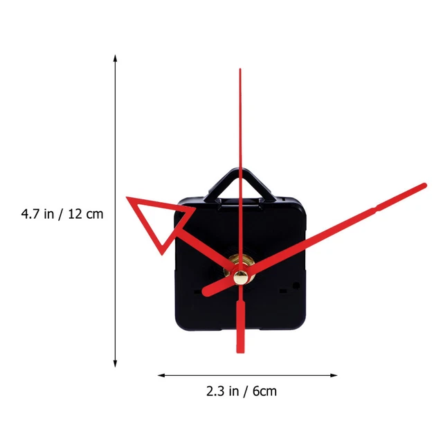 Fascetta Meccanismo silenzioso per orologio al quarzo, alimentato a batteria, kit di ricambio per orologio da parete fai da te, con lunghezza dell'albero 12,5 mm, per riparazione casa, ristorante
