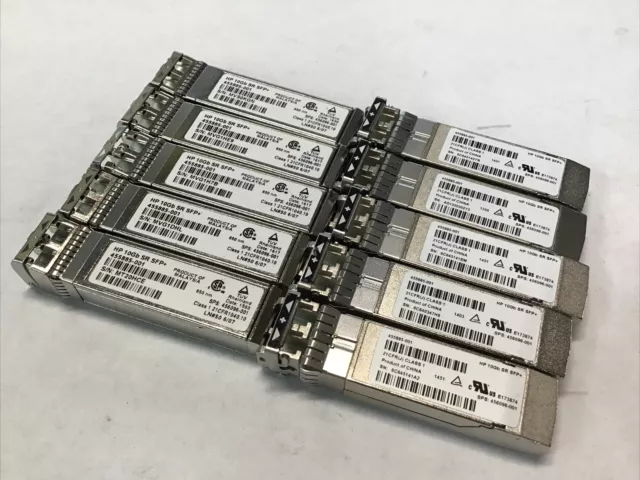 Lot of 10 - HP 10Gb SR SFP+ Transceiver 455883-B21 455885-001 456096-001 850nm