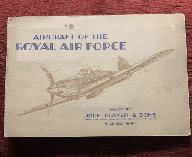 Booklet 27+29 Extra John Player Cigarette Cards Aircraft Of The Royal Air Force