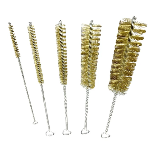5 Brosses De Nettoyage En Laiton Pour Tubes 15mm X 30cm - Uxcell - Neuf
