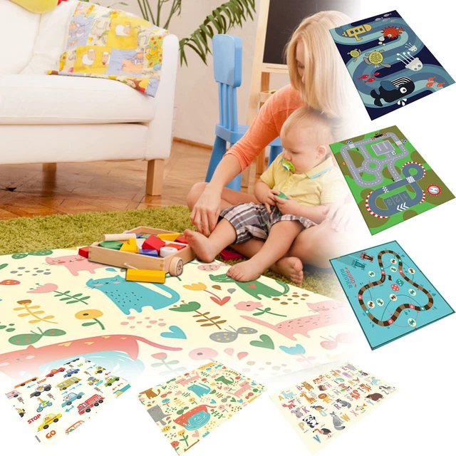 Kids Carpet Playmat Rug - Fun Carpet City Map For Track Racing & Toys-Floor Mat✿