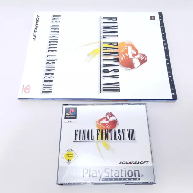 Final Fantasy VIII + Spieleberater - Sony Playstation Spiel - JRPG - PAL- FF8