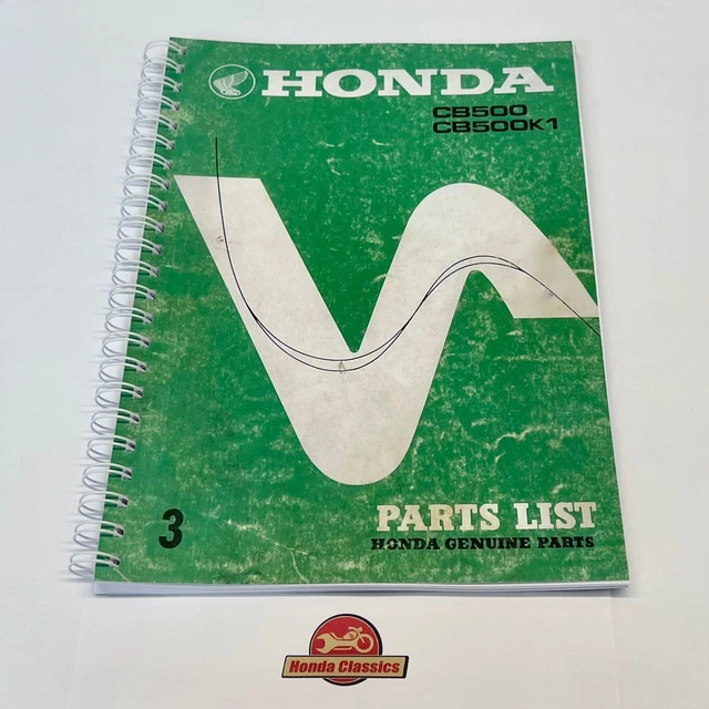 HONDA CB500 FOUR Factory Parts List Book Manual. HPL024 51.36 PicClick