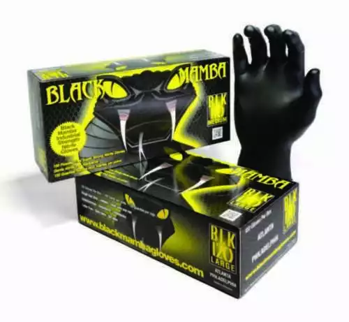 Black Mamba Disposable Gloves 6.25 Mil,Powder Free,Sale Is For 1 Case Size Large