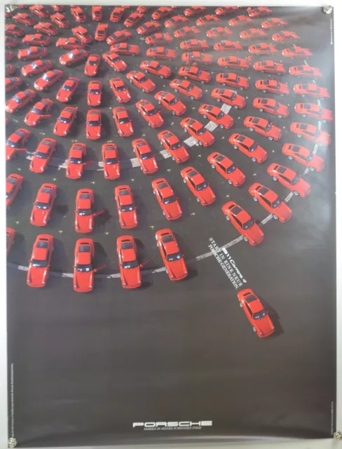 schönes Plakat Poster zur Porsche 911 964 Carrera 4 Einführung 101 x 76cm